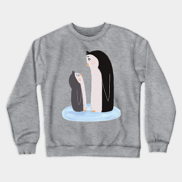 Penguin Pair Crewneck Sweatshirt by Dogwoodfinch